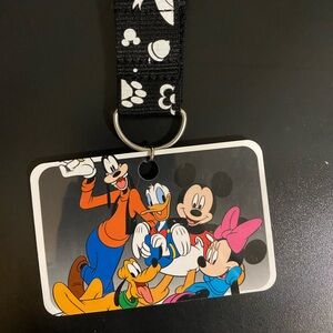 Disney Black and White Pin Trading Lanyard